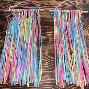 Bohemian Unicorn Tie Dye Wall Decor Bow Organizer